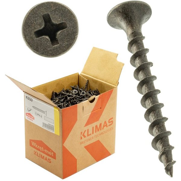 Klimas Schraube Rigipsschrauben Schnellbauschrauben, (1000 St)