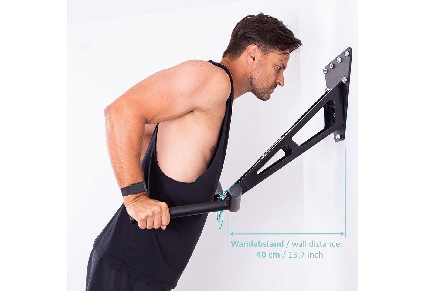 Pullup & Dip Klimmzugstange PULLUP & DIP Premium Klimmzugstange und Dip Stange (1-tlg., 2 x Multi Stange für Klimmzüge und Dips, Spanngurt 2,5 m) – Bild 5 von 5