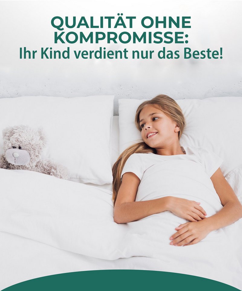 KNERST Kinderbettdecke + Microfaserkissen Allergiker Kinderbettdecken Set - Waschbar & Hautfreundlich, Füllung: 100% Polyester, Baby Bettdecke mit Kissen 135x20 – Bild 5 von 5
