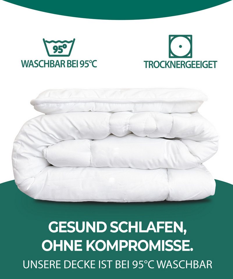KNERST Kinderbettdecke + Microfaserkissen Allergiker Kinderbettdecken Set - Waschbar & Hautfreundlich, Füllung: 100% Polyester, Baby Bettdecke mit Kissen 100x13 – Bild 3 von 5