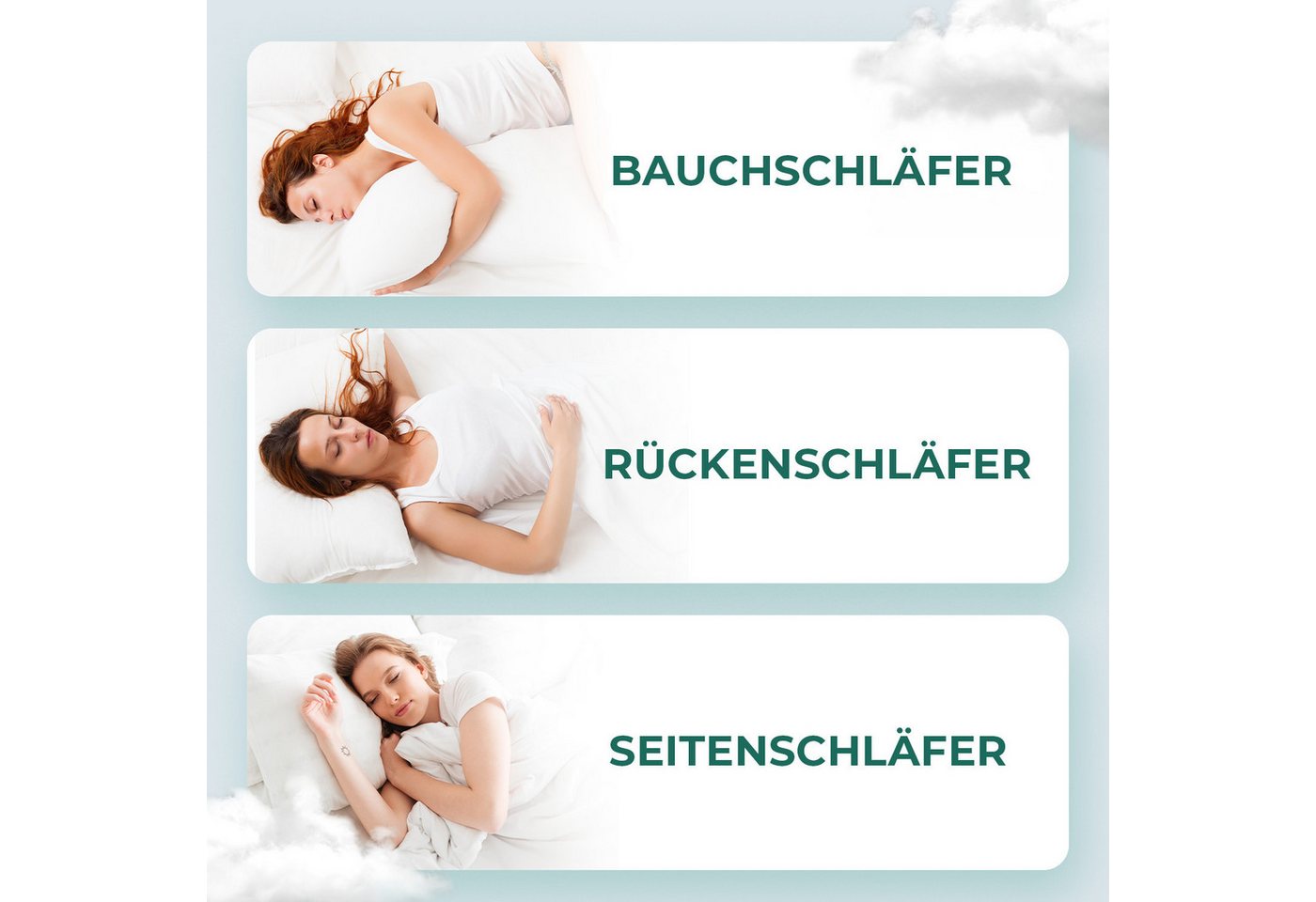 KNERST Kopfkissen Microfaser KomfortFlex 95°C waschbar, Füllung: 100% Polyester, Seitenschläfer, Bauchschläfer, Rückenschläfer, 2er Set, Microfaser-Kopfkissen K – Bild 5 von 5
