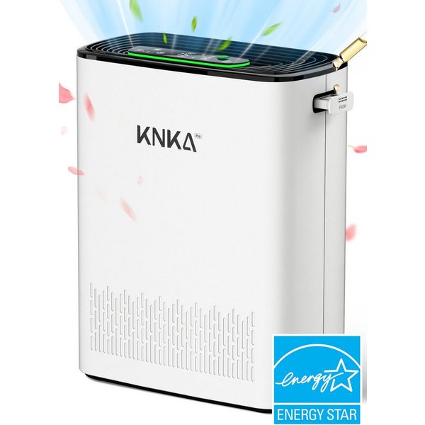 KNKA PRO Luftreiniger allergikerfreundlich,filtert über 99% der Schadstoffe, CADR 300m³/h, für 80 m² Räume, HEPA Luftfilter gegen Schimmel, Staub und Tierhaare