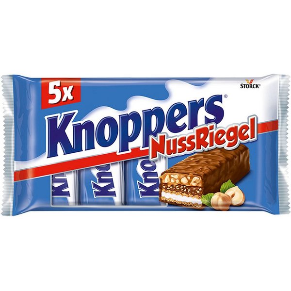 Knoppers Schokolade, Storck Knoppers Nussriegel mit Haselnüssen und Karamell 200g
