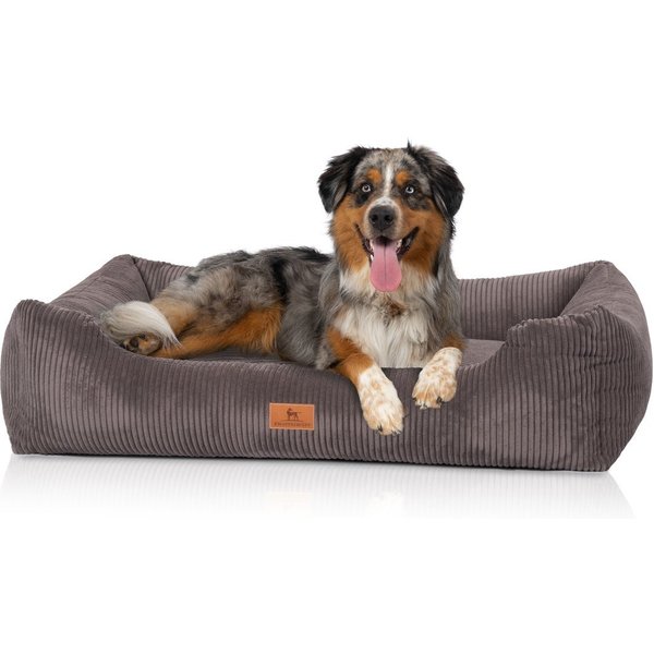 Knuffelwuff Tierbett Hundebett aus Cord Olivia, Schaumstoffflocken