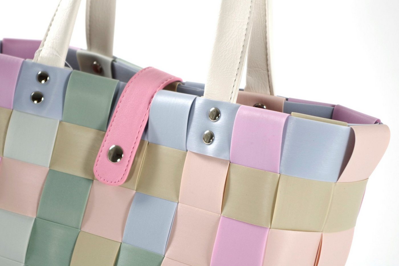Kobolo Einkaufsshopper Einkaufstasche CANDY SMALL Henkeln und Verschluss, 3 l – Bild 4 von 5