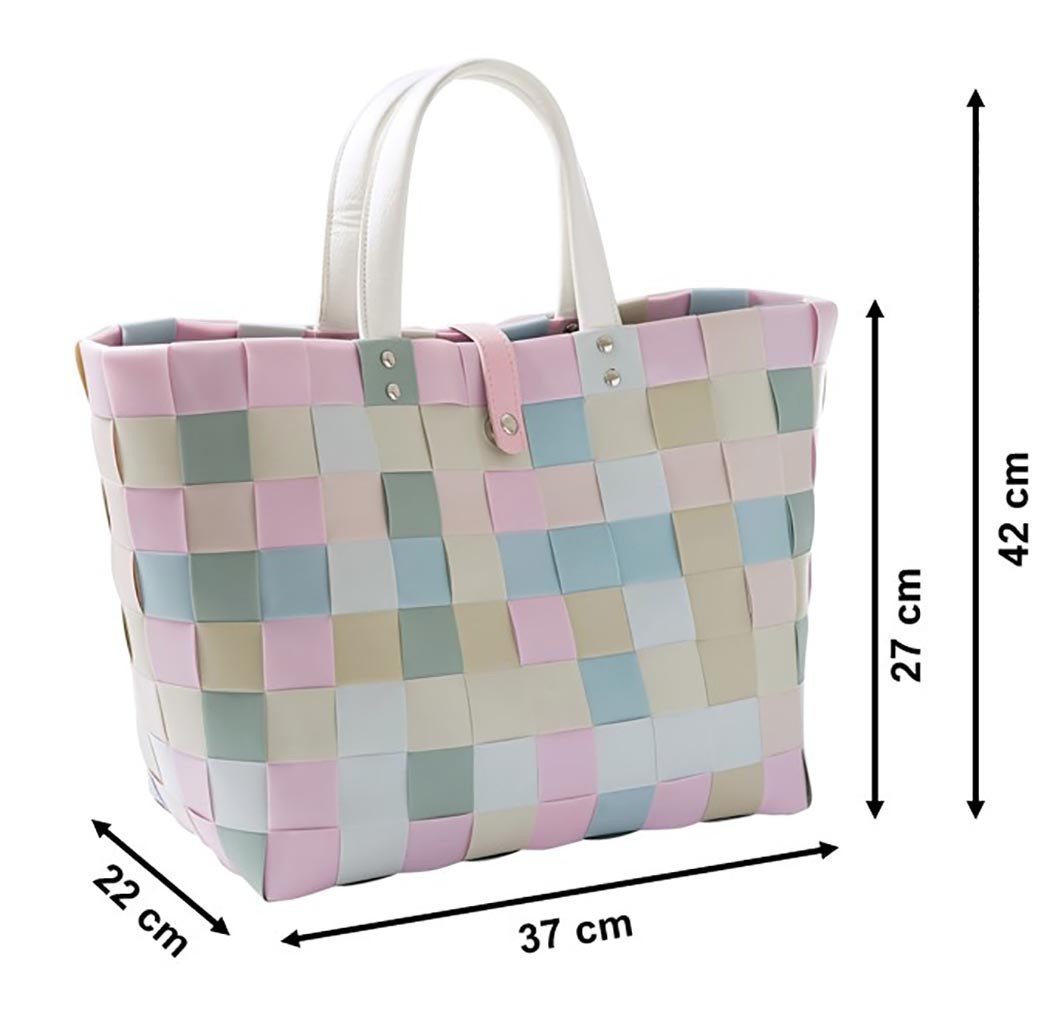 Kobolo Einkaufsshopper Einkaufstasche CANDY XL Henkeln und Verschluss, 12 l – Bild 2 von 5