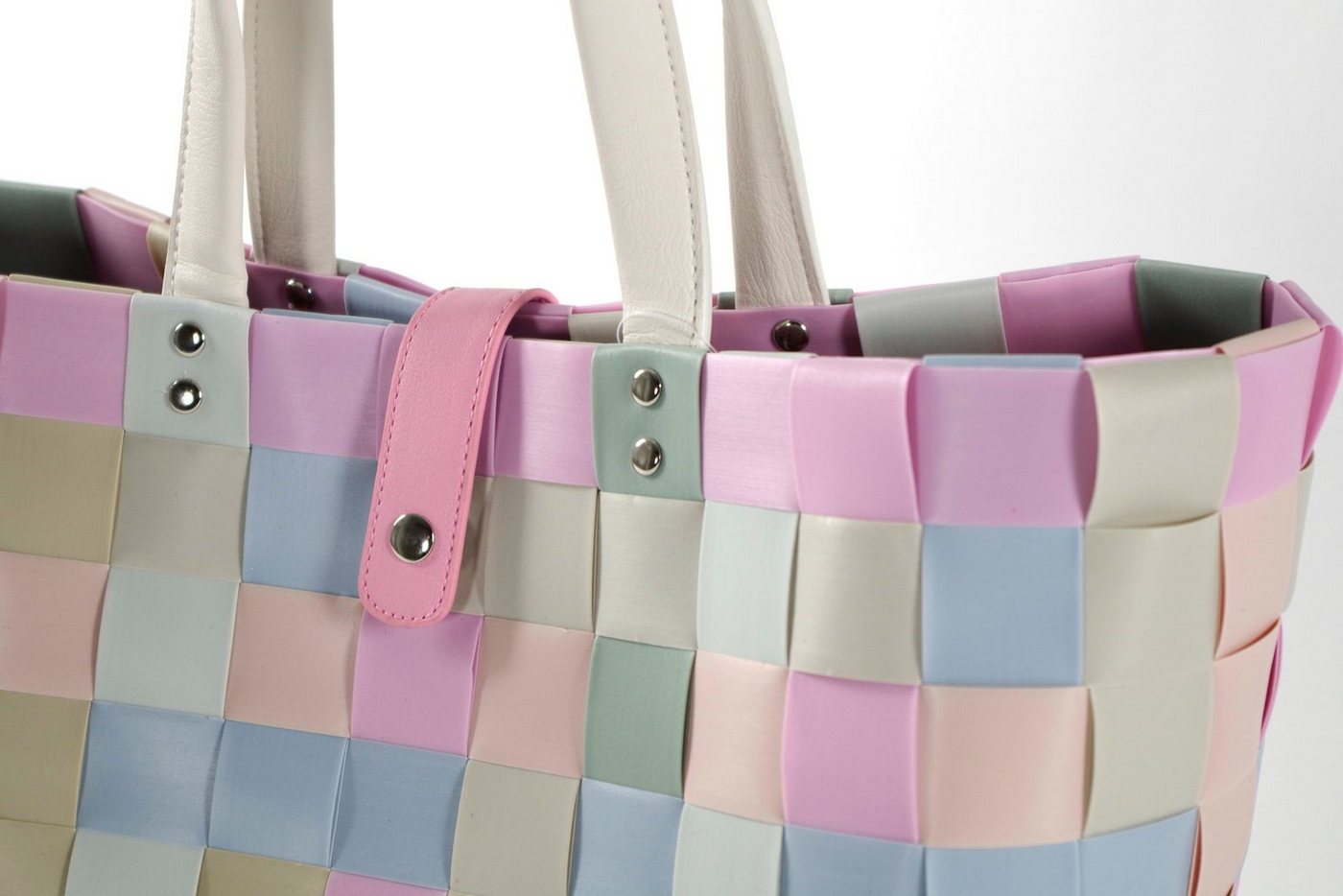Kobolo Einkaufsshopper Einkaufstasche CANDY XL Henkeln und Verschluss, 12 l – Bild 5 von 5