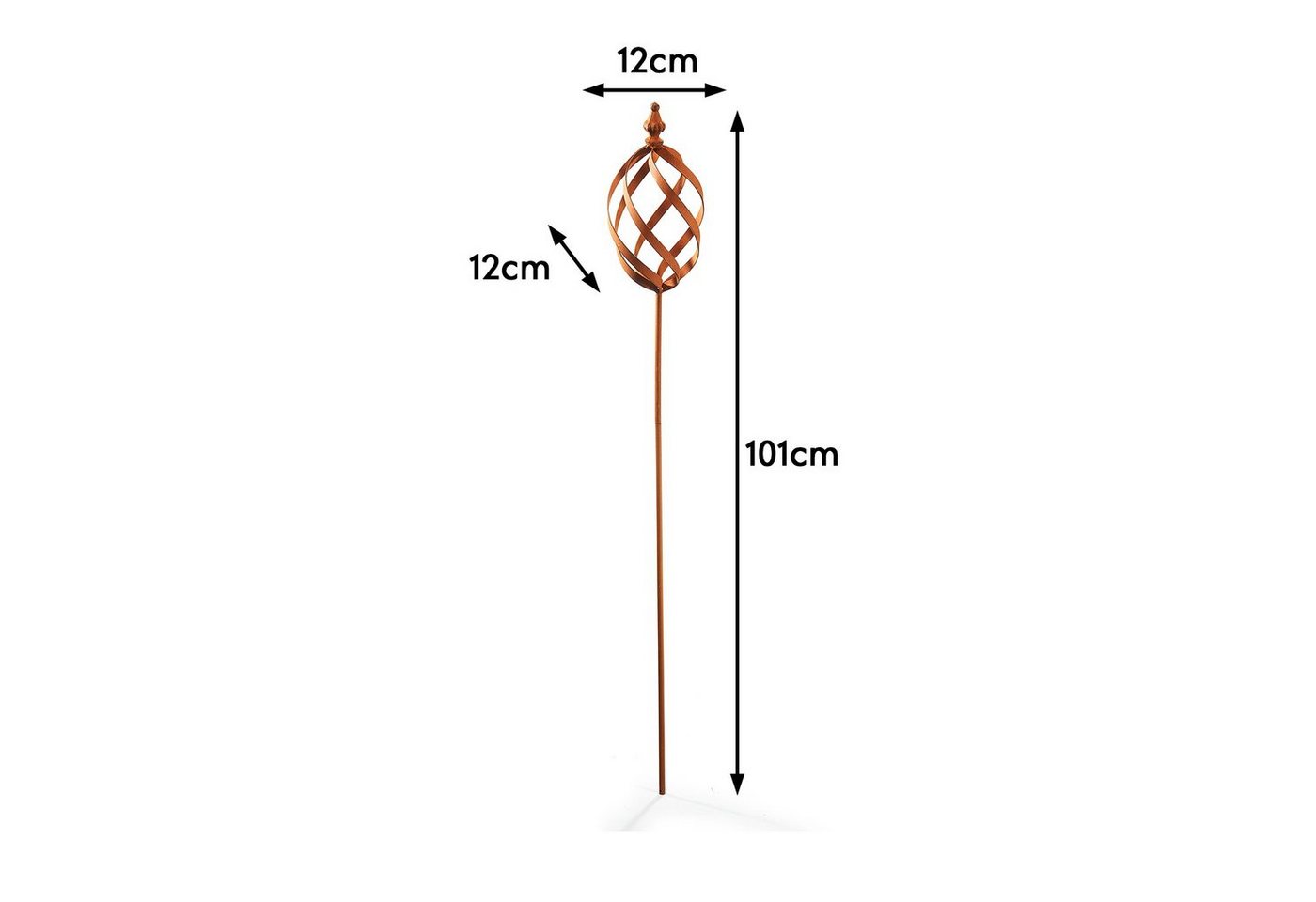 Kobolo Gartenstecker Dekostecker RUSTY MARBLE in Rostoptik aus Metall (1 Stück) – Bild 3 von 5