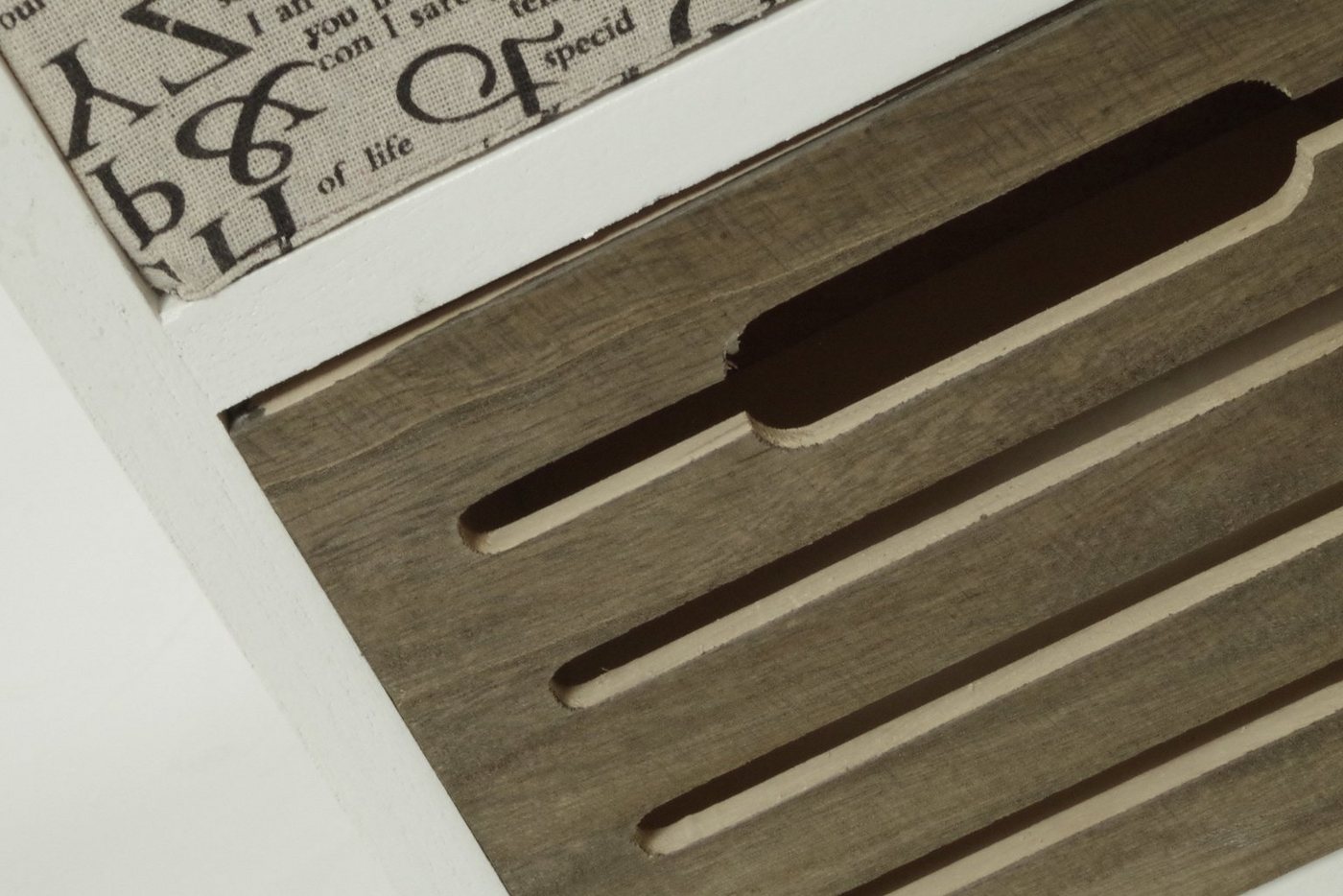 Kobolo Regal Holzregal Kommode mit 4 Schubfächern 82H cm weiß, Regal mit 4 Schubfächern 1-tlg., mit Ablage – Bild 5 von 5