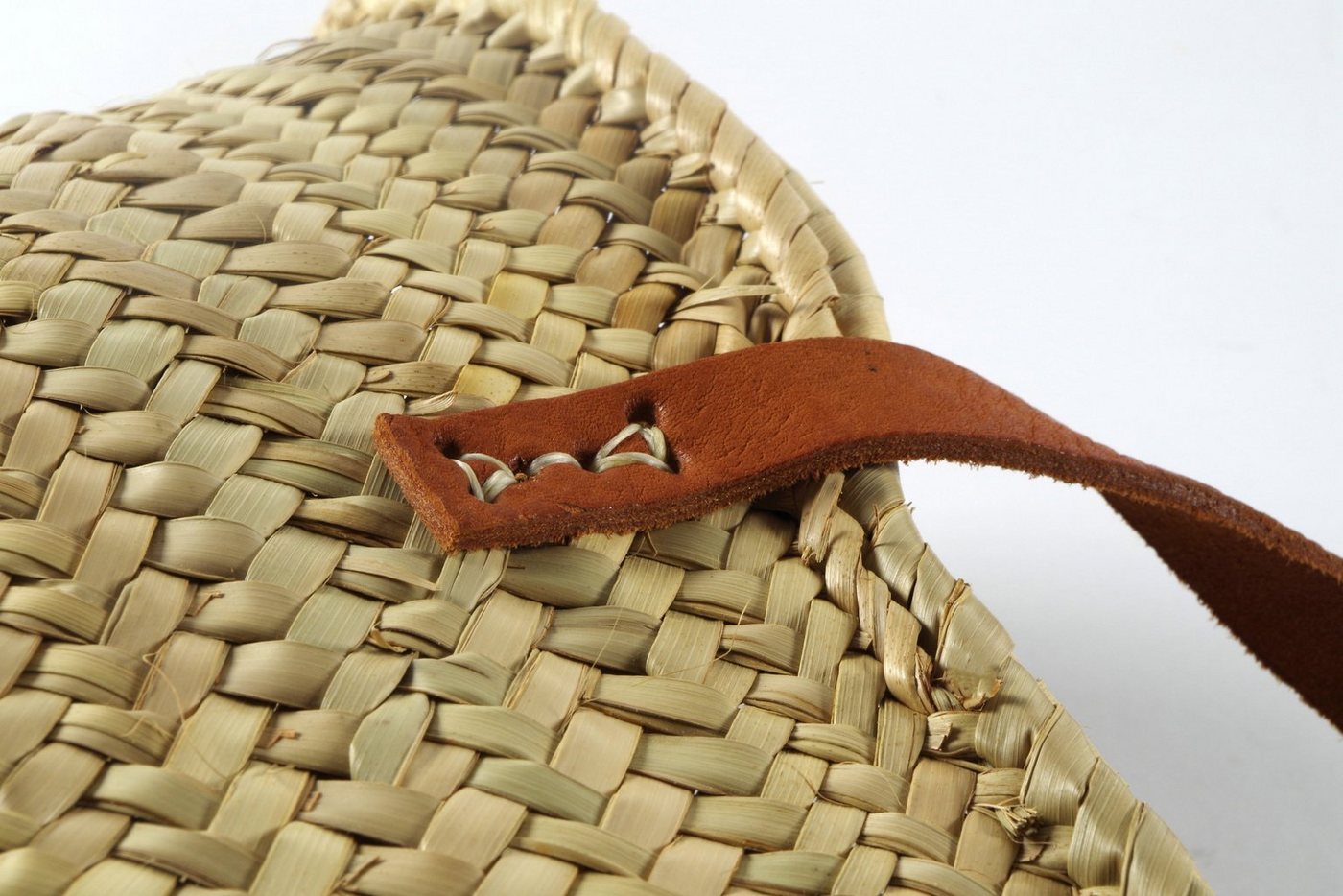 Kobolo Shopper Palmtasche mit Echt-Ledergriffen – Bild 4 von 5