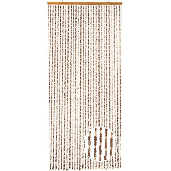 Kobolo Türvorhang Bambusvorhang Vorhang BAMBOO 45 Stränge - Braun (1 St), Ösen