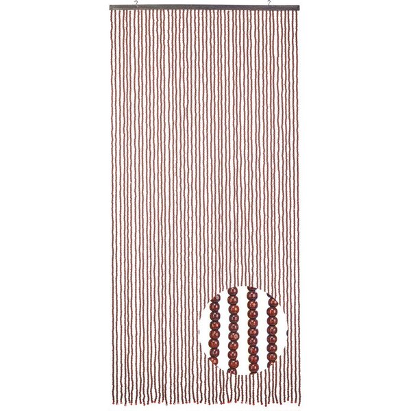 Kobolo Türvorhang Perlenvorhang CHOCO Holzperlen braun 50 Stränge (1 St), Ösen, halbtransparent