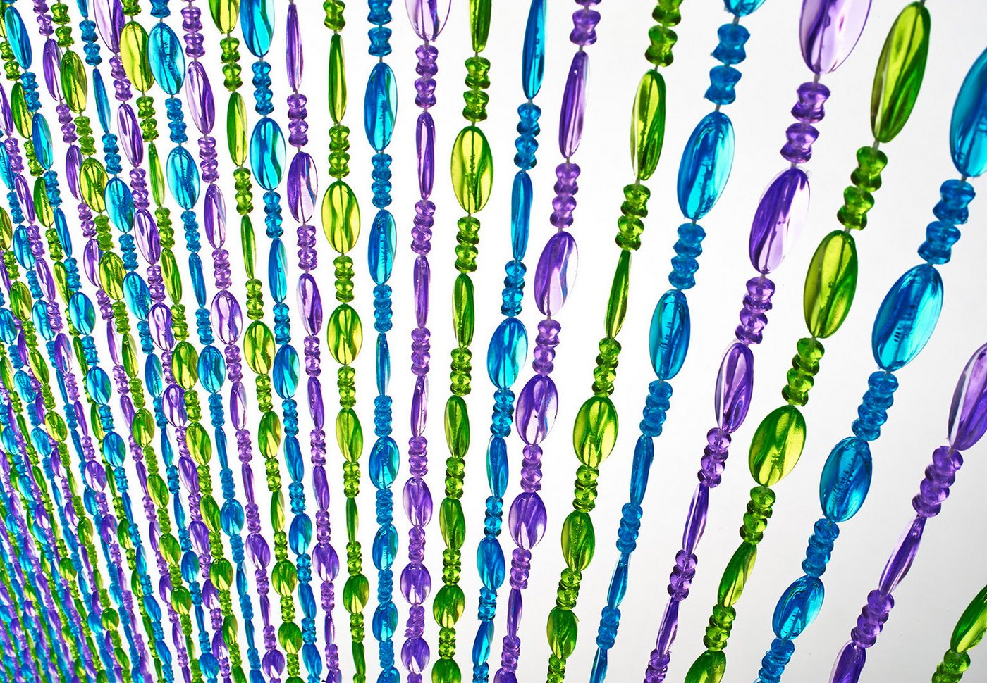 Kobolo Türvorhang Perlenvorhang RAINBOW 90x200 cm - Kunststoff bunt (1 St), Ösen – Bild 4 von 5