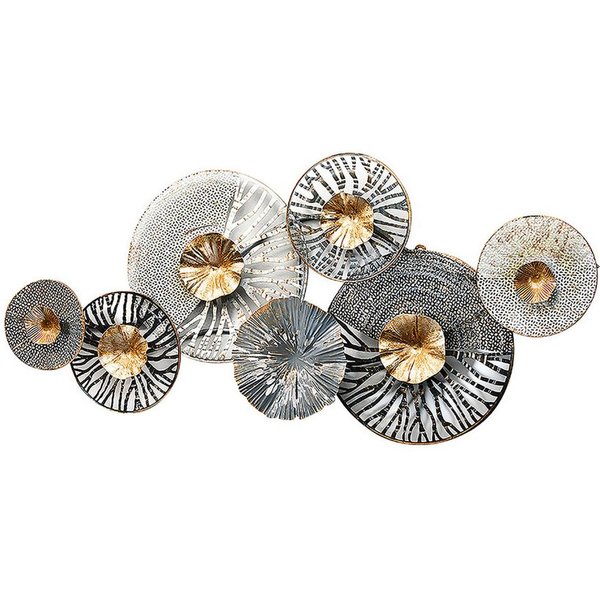 Kobolo Wandbild Metallbild 3D -ROOTS- Anthrazit-Silber-Gold, mit außergewöhnlichem 3D-Effekt