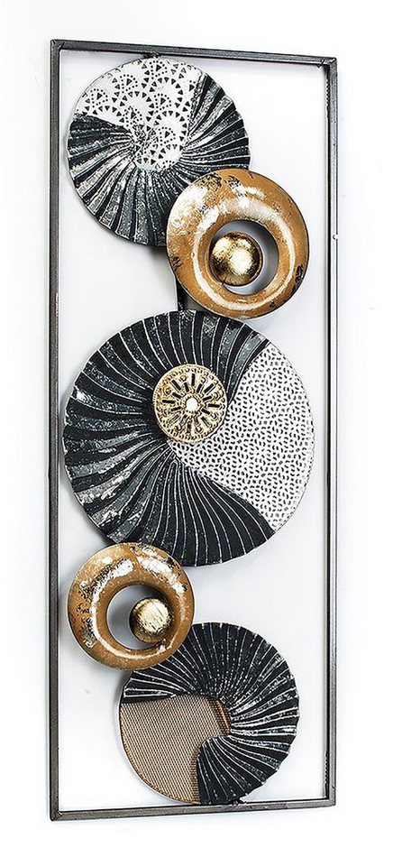 Kobolo Wandbild Metallbild Bild -SEASHELL- Hoch- Querformat - grau weiß gold, Abstrakt, 3D Effekt – Bild 3 von 5
