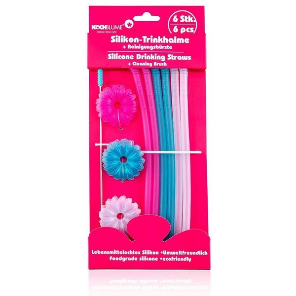Kochblume Trinkhalme LANG, (Set, 7-tlg)