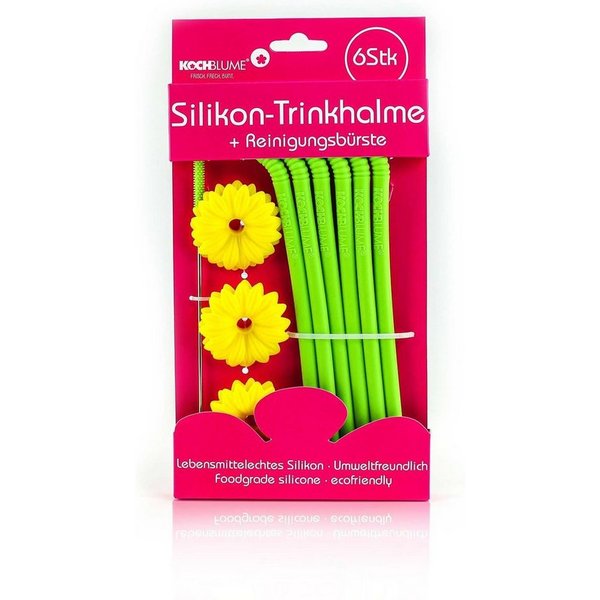 Kochblume Trinkhalme, (Set, 7-tlg)