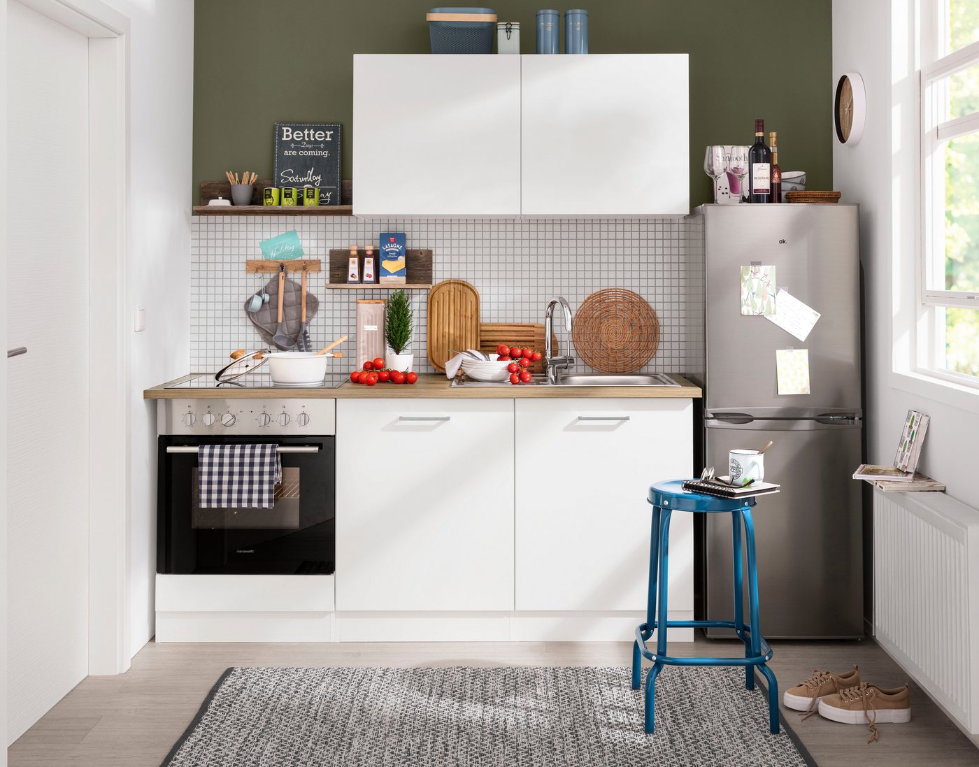 KOCHSTATION Arbeitsplatte KS-Universal, Stärke 28 mm, verschiedene Breiten und Farben – Bild 2 von 5