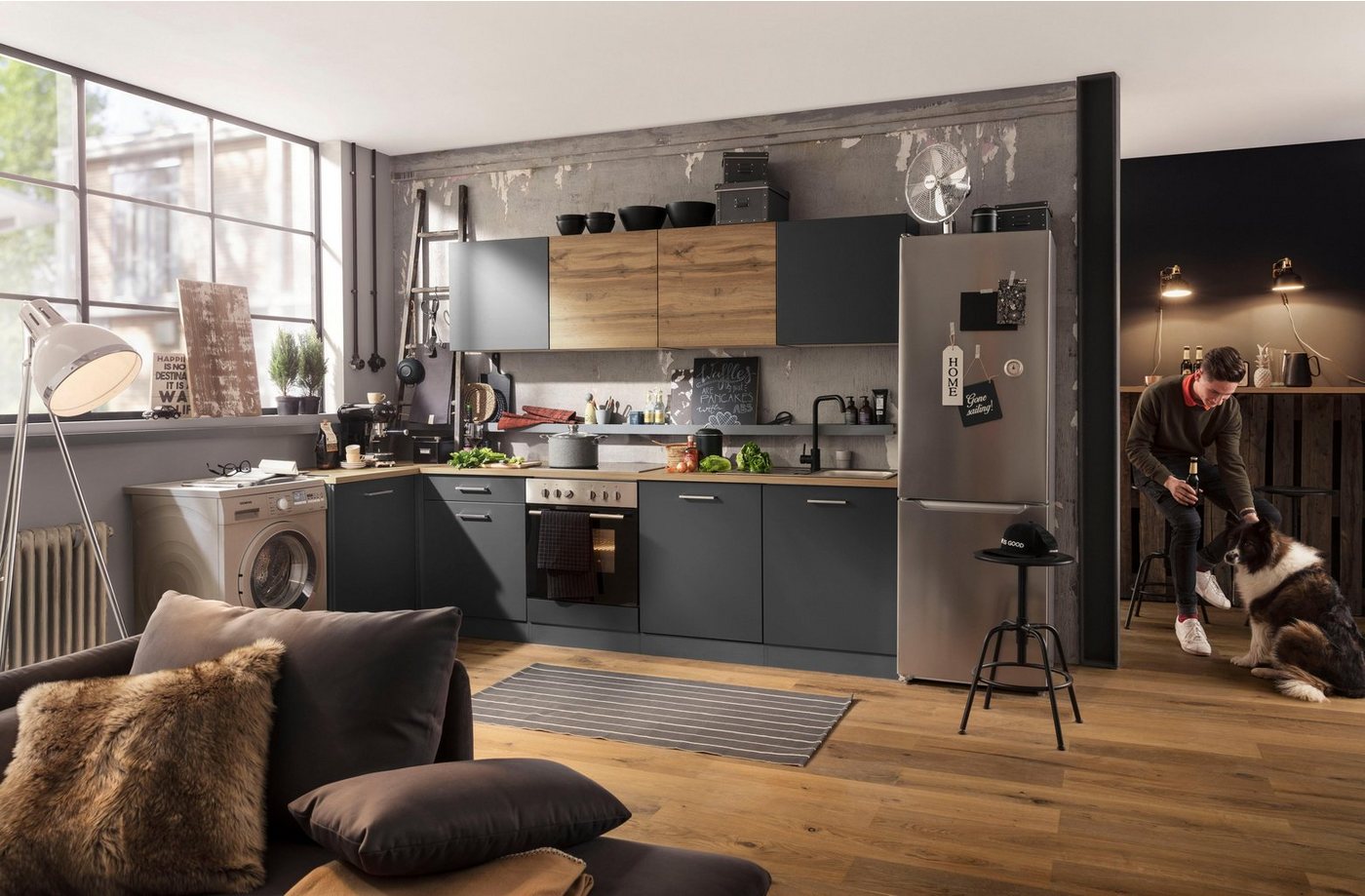 KOCHSTATION Arbeitsplatte KS-Universal, Stärke 28 mm, verschiedene Breiten und Farben – Bild 5 von 5