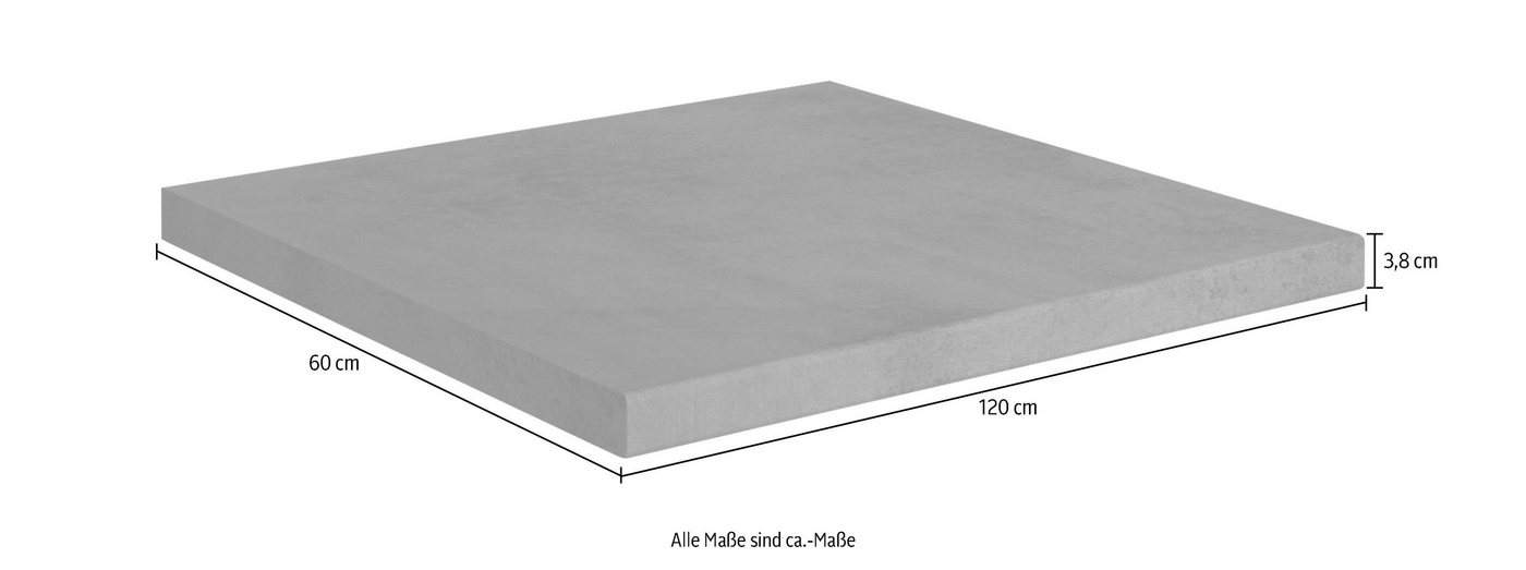 KOCHSTATION Arbeitsplatte KS-Universal, Stärke 38 mm, verschiedene Breiten, CPL-Beschichtung – Bild 2 von 4