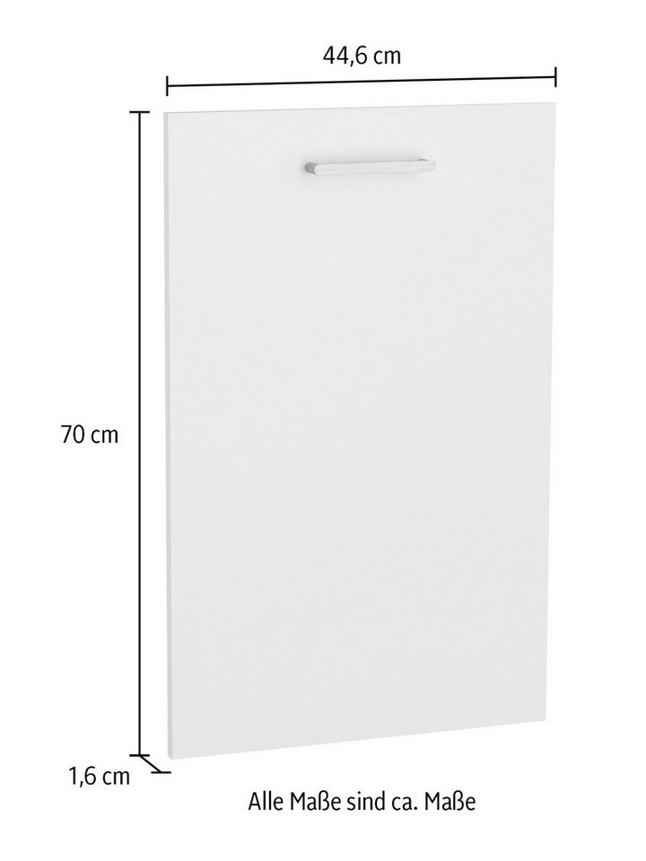 KOCHSTATION Frontblende KS-Lucy, Breite 45 cm, Metallgriff, für vollintegrierten Geschirrspüler – Bild 5 von 5