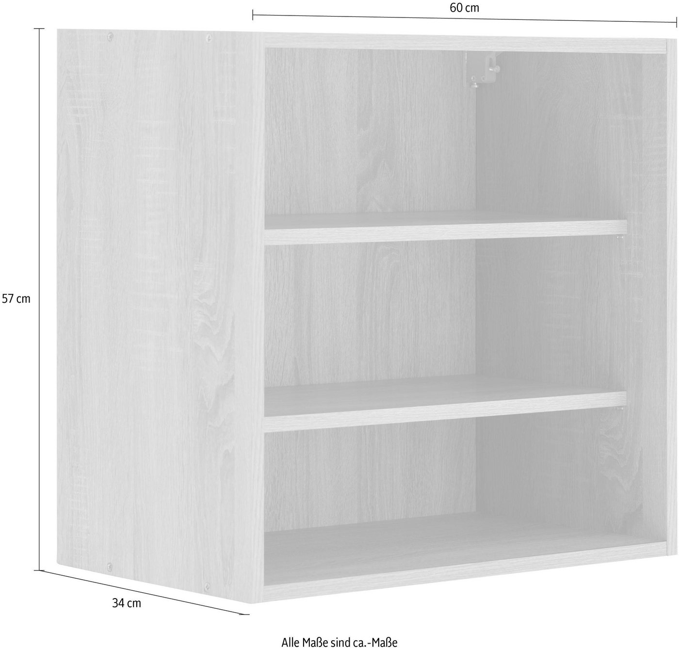 KOCHSTATION Hängeregal KS-Mali, Breite 60 cm – Bild 3 von 4