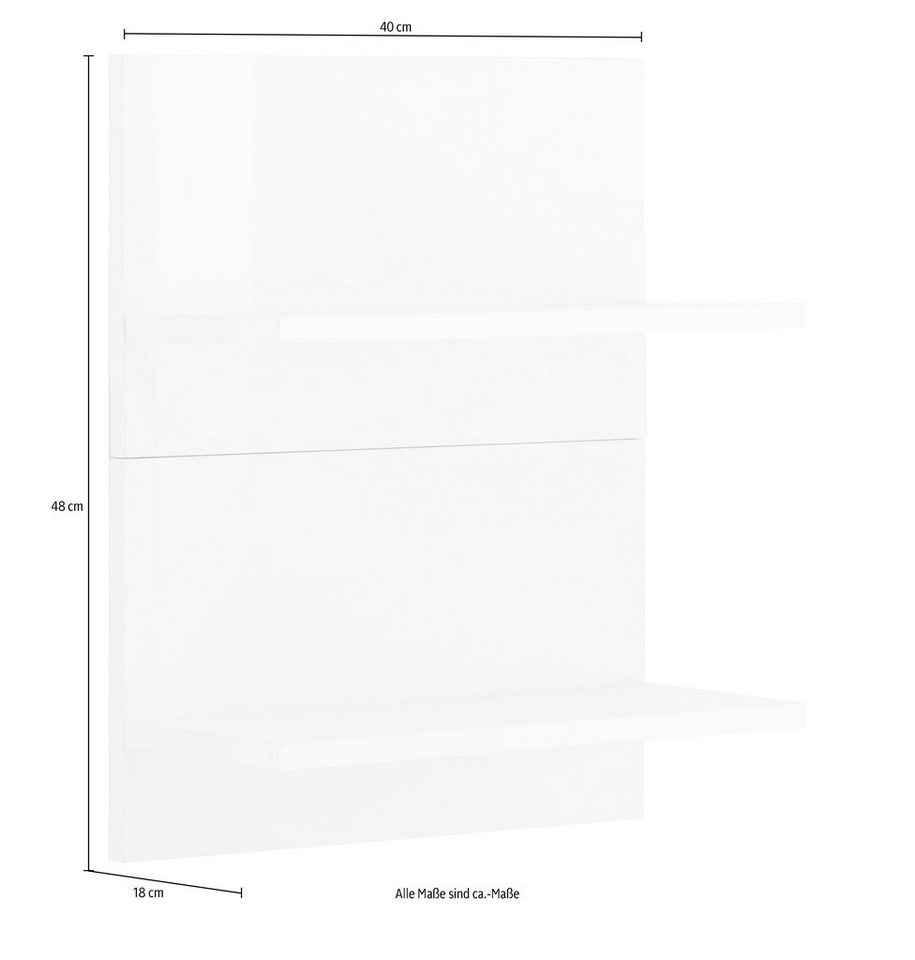 KOCHSTATION Hängeregal KS-Tulsa, 40 cm breit, 2 Ablagen – Bild 5 von 5
