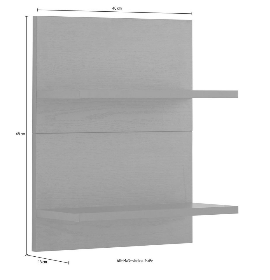 KOCHSTATION Hängeregal KS-Tulsa, 40 cm breit, 2 Ablagen – Bild 5 von 5