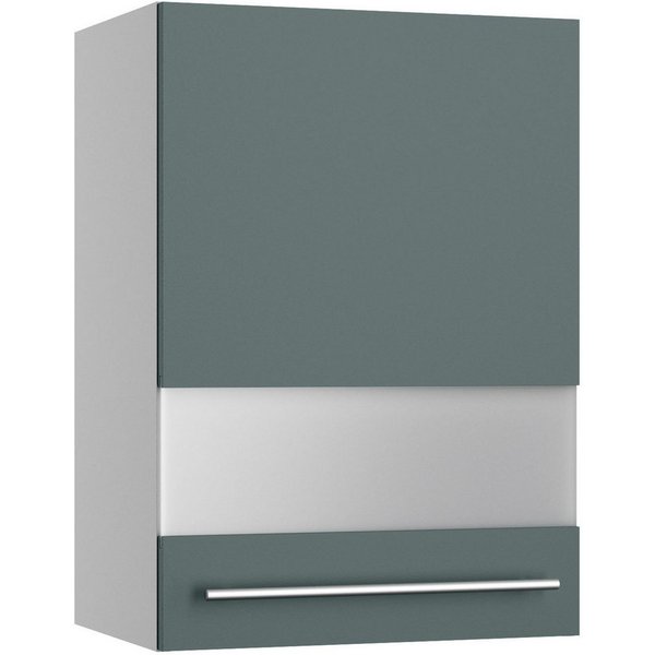 KOCHSTATION Hängeschrank KS-Bern2 Breite 50 cm, 1 Tür, 2 Einlegeböden, Front mit Milchglas-Einsatz