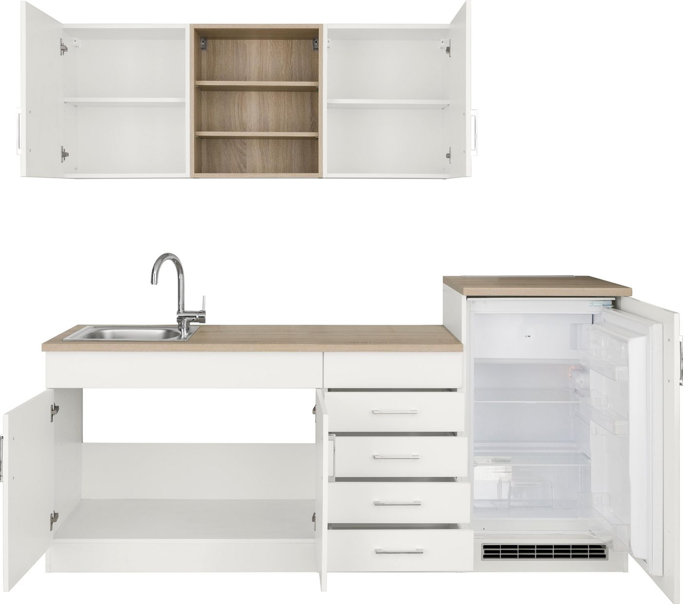 KOCHSTATION Küche KS-Mali, Breite 210 cm, mit E-Geräten – Bild 3 von 5