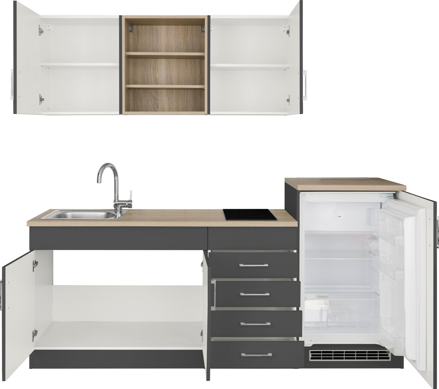 KOCHSTATION Küche KS-Mali, Breite 210 cm, mit E-Geräten – Bild 3 von 5
