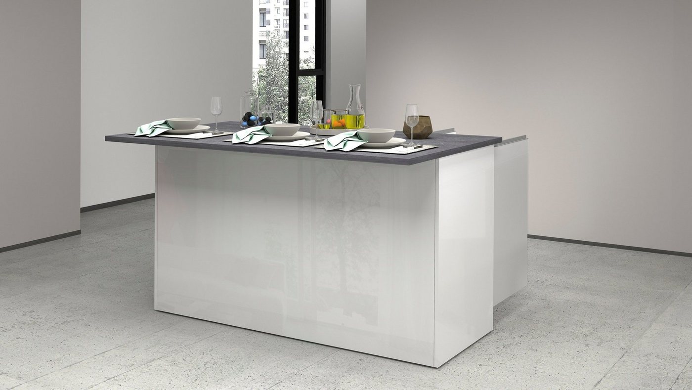 KOCHSTATION Kücheninsel KS-Sole, Kücheninsel, Breite 155 cm, 3 Türen – Bild 2 von 5