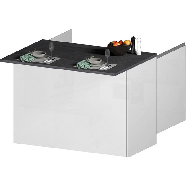 KOCHSTATION Kücheninsel KS-Sole, Breite 125 cm, mit 2 Türen