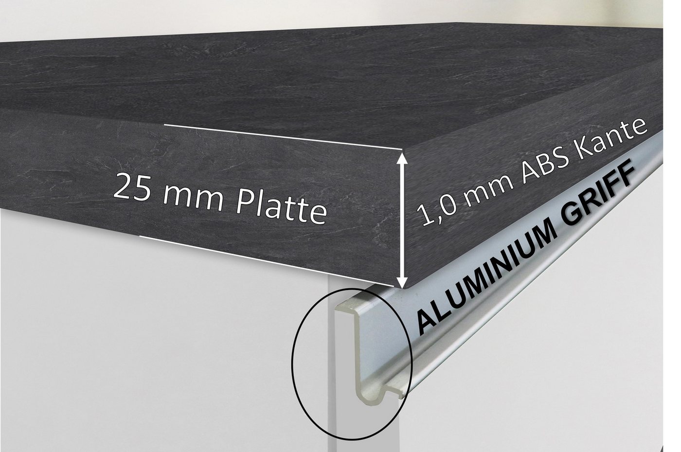 KOCHSTATION Kücheninsel KS-Sole, Breite 125 cm, mit 2 Türen – Bild 4 von 5