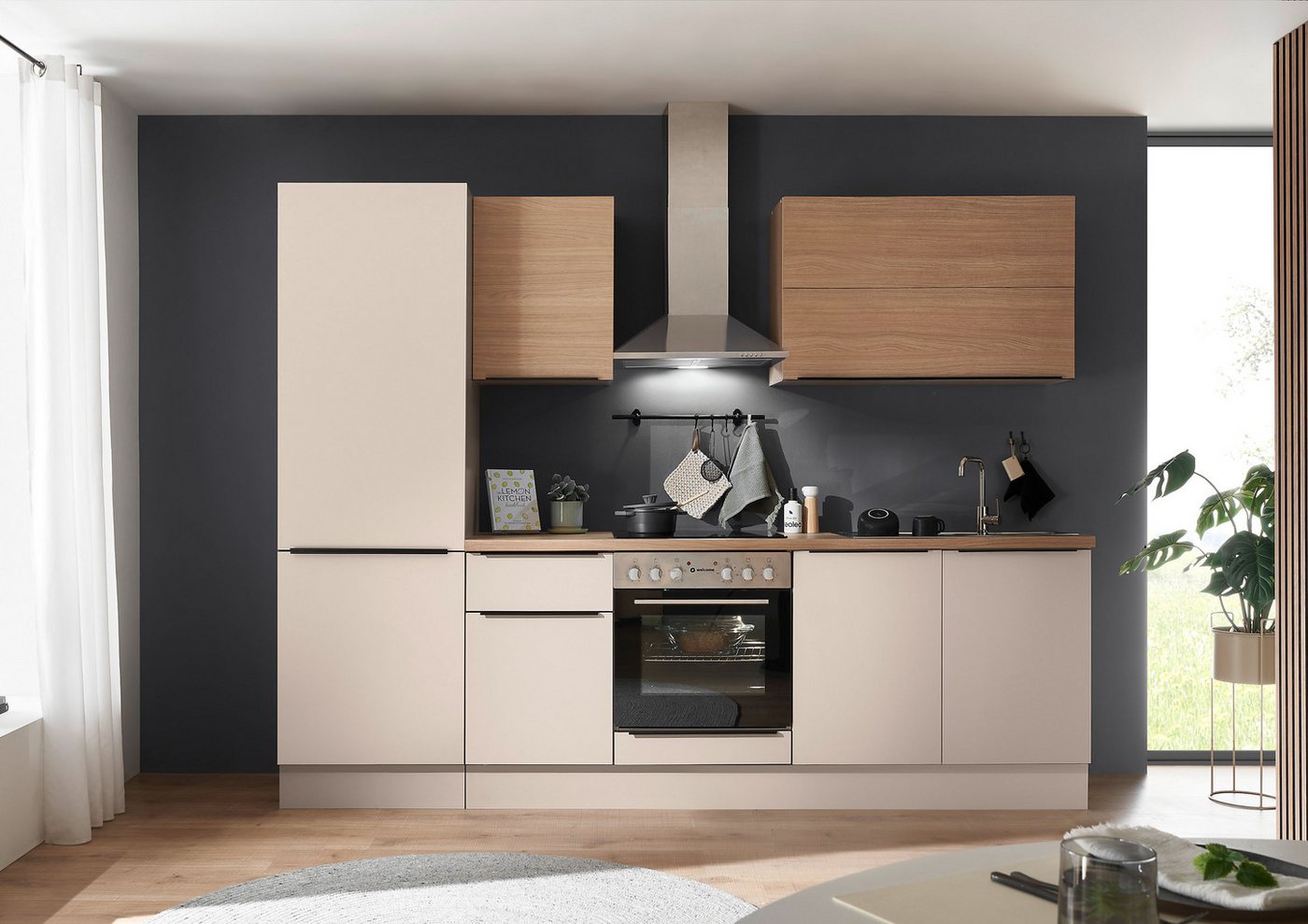KOCHSTATION Küchenzeile Cocco, Breite 270 cm, wahlweise mit E-Geräten und Induktion – Bild 2 von 5