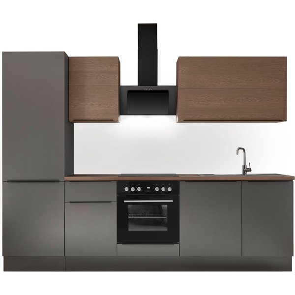 KOCHSTATION Küchenzeile Cocco, Breite 280 cm, wahlweise mit E-Geräten und Induktion