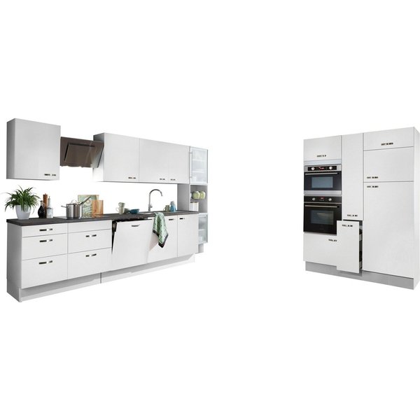 KOCHSTATION Küchenzeile KS-Cara, mit Vollauszügen und Soft-Close-Funktion, Breite 480 cm