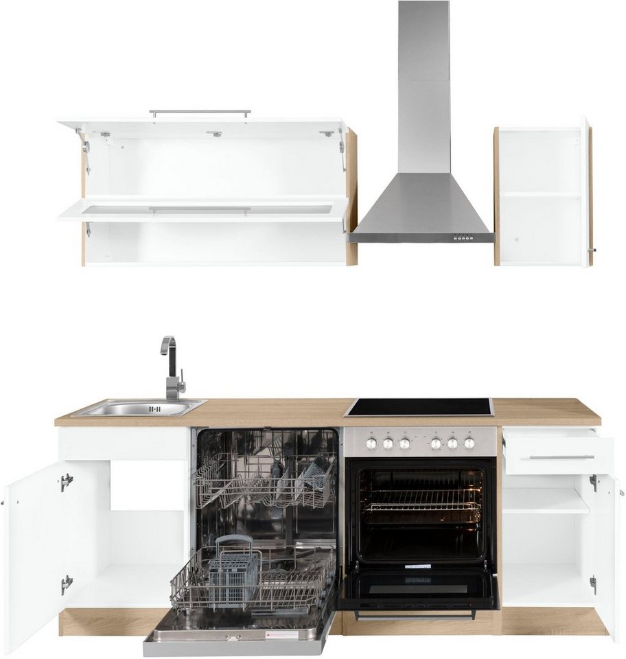 KOCHSTATION Küchenzeile KS-Eton, mit E-Geräten, Breite 210 cm – Bild 3 von 5