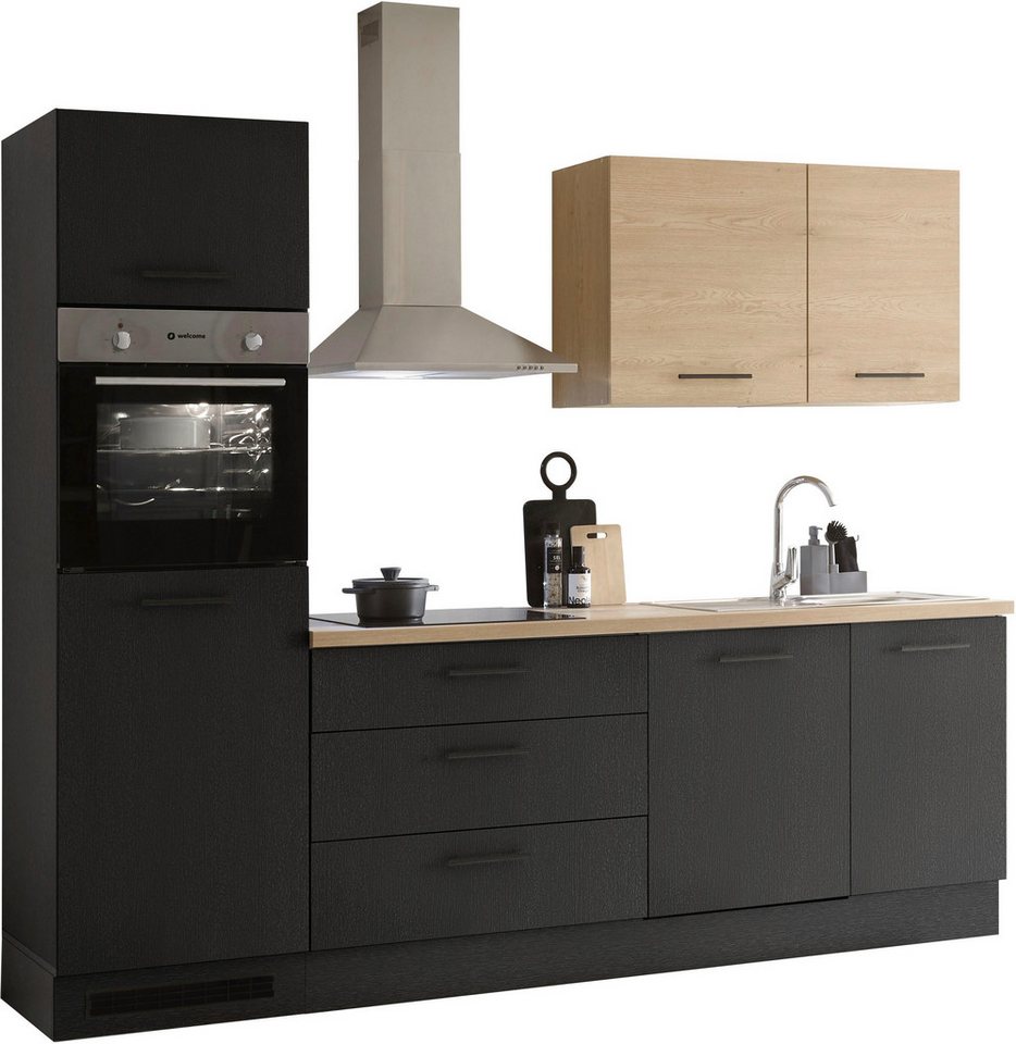 KOCHSTATION Küchenzeile KS-Malfi, Breite 260cm, wahlweise mit E-Geräten, Arbeitsplatte 38mm Stärke – Bild 3 von 5