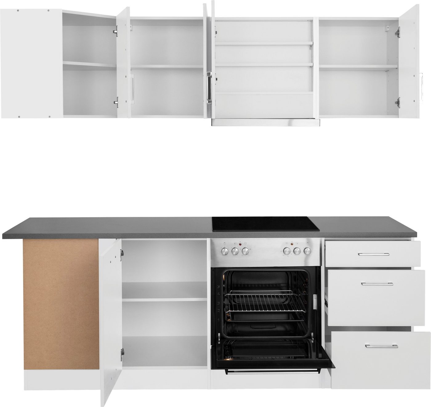 KOCHSTATION Küchenzeile KS-Paris – Küchen mit einzigartigen Fotomotiven auf den Fronten, Stellbreite 220/220 cm, wahlweise mit E-Geräten, mit Motivdruck – Bild 3 von 5