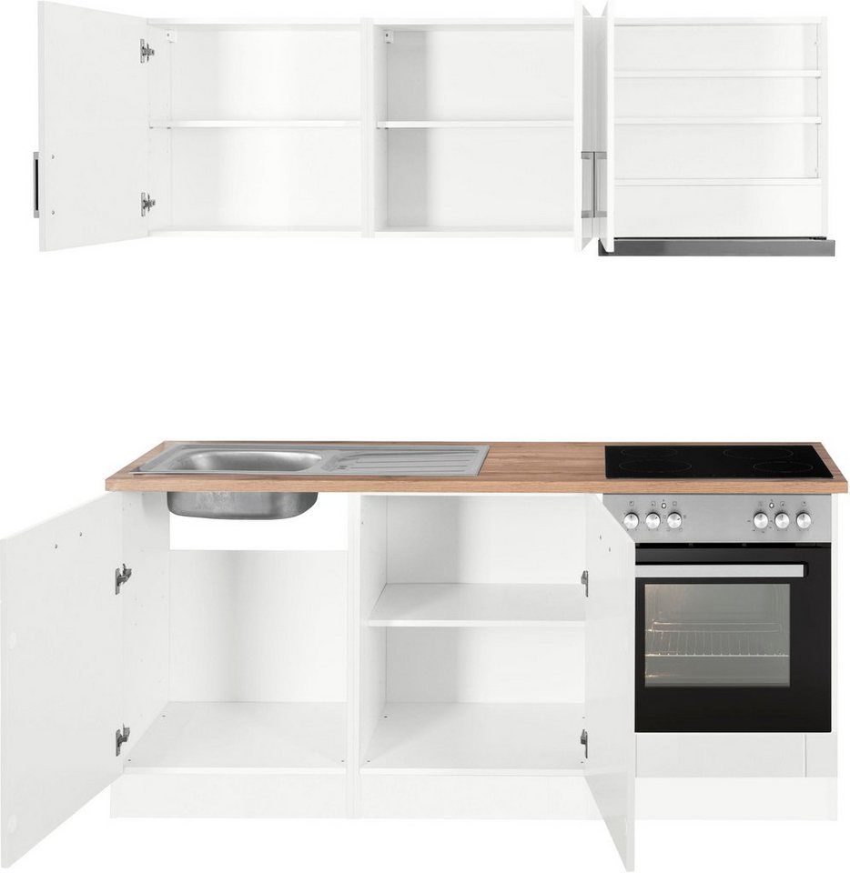 KOCHSTATION Küchenzeile KS-Tinnum, mit E-Geräten, Breite 180 cm – Bild 4 von 5