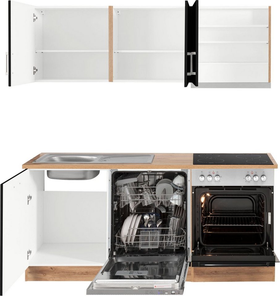 KOCHSTATION Küchenzeile KS-Tinnum, mit E-Geräten, Breite 180 cm – Bild 4 von 5
