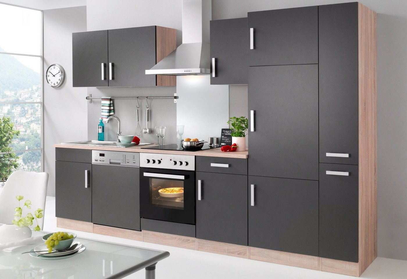 KOCHSTATION Küchenzeile KS-Toronto, Breite 310 cm, mit E-Geräten – Bild 2 von 5