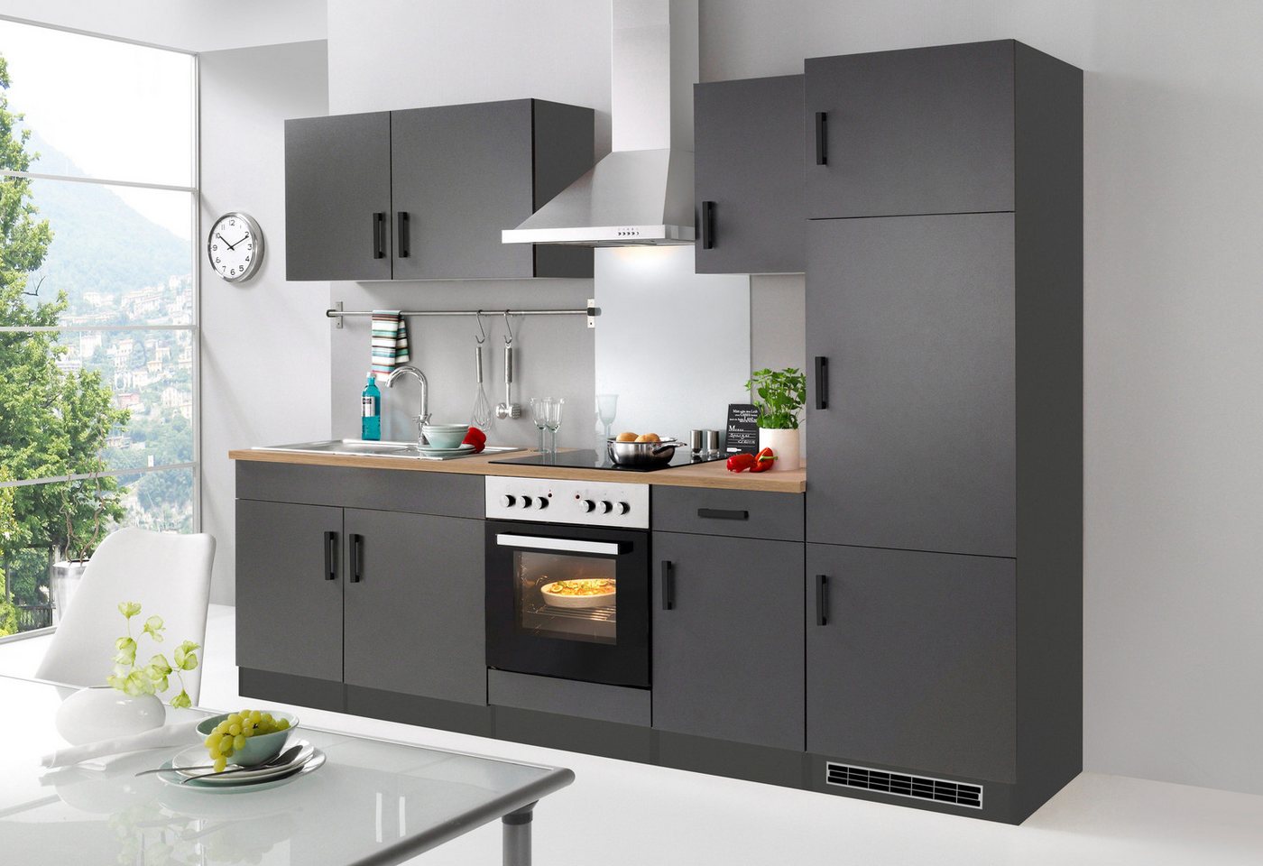 KOCHSTATION Küchenzeile KS-Toronto, Breite 270 cm, mit E-Geräten – Bild 2 von 5