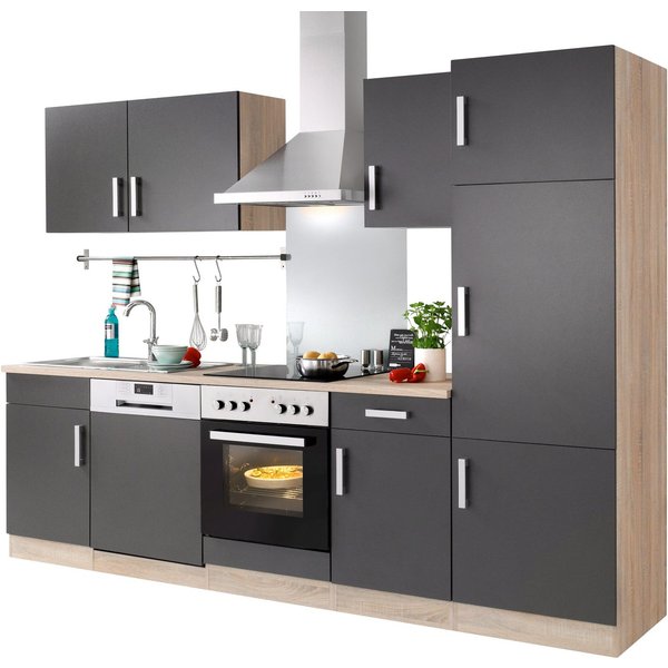 KOCHSTATION Küchenzeile KS-Toronto, Breite 280 cm, mit E-Geräten