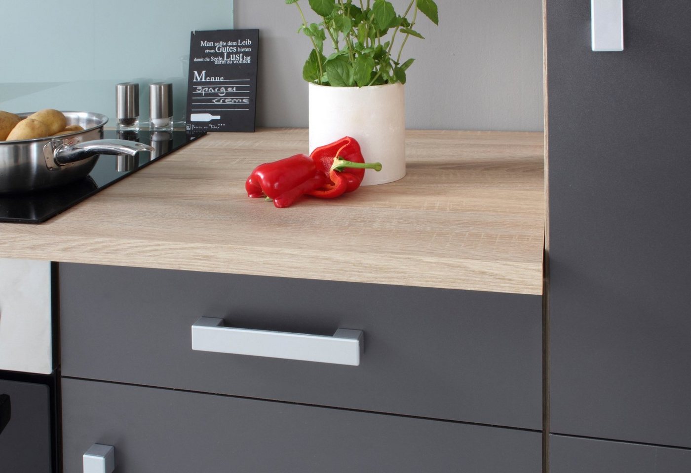 KOCHSTATION Küchenzeile KS-Toronto, Breite 280 cm, mit E-Geräten – Bild 3 von 5