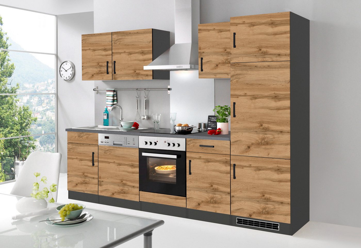 KOCHSTATION Küchenzeile KS-Toronto, Breite 280 cm, mit E-Geräten – Bild 2 von 5