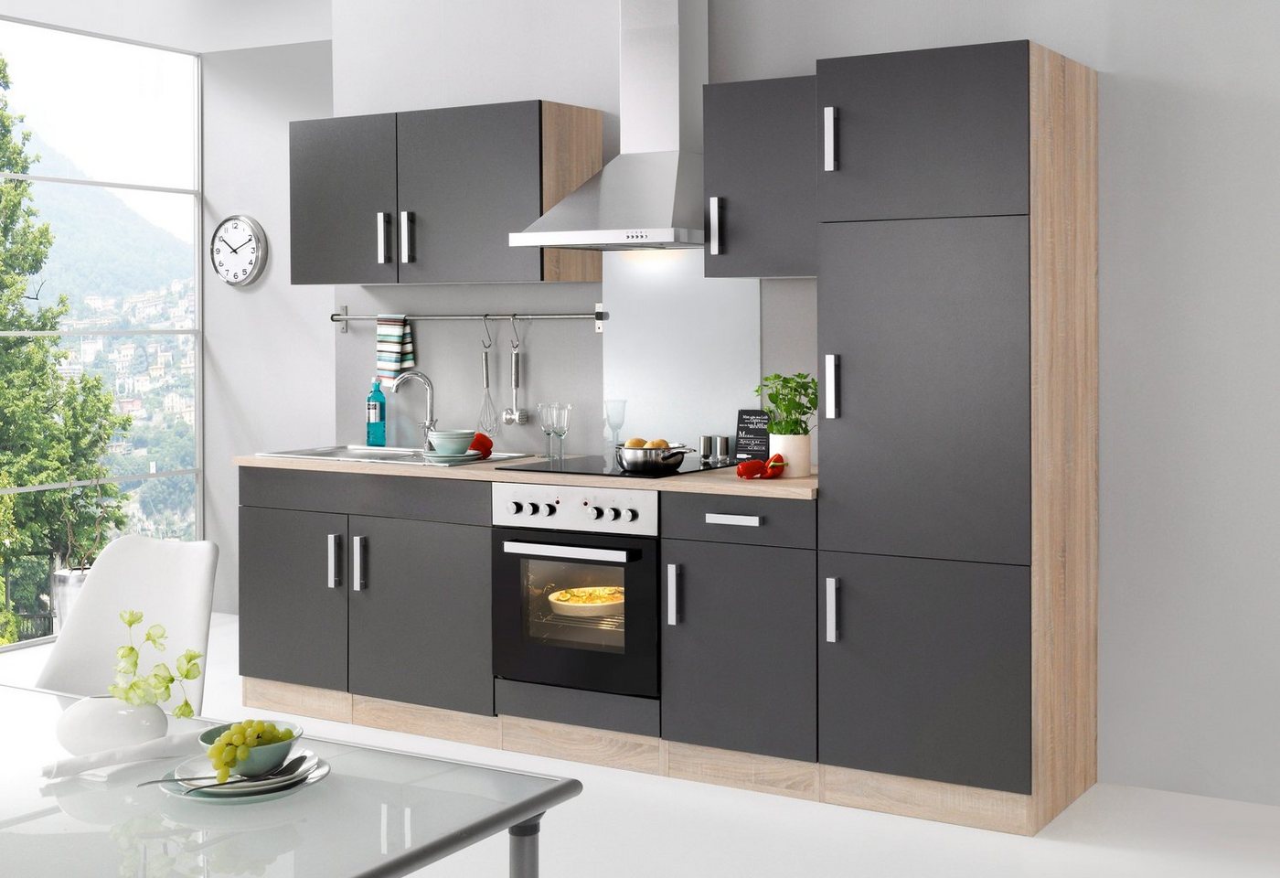 KOCHSTATION Küchenzeile KS-Toronto, Breite 270 cm, mit E-Geräten – Bild 2 von 5