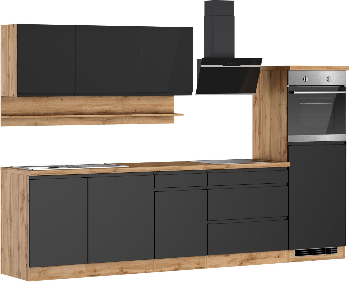 KOCHSTATION Küchenzeile KS-Virginia,neu in verbesserter Ausführung, Breite 300 cm, Soft-Close, wahlweise mit E-Geräten – Bild 5 von 5