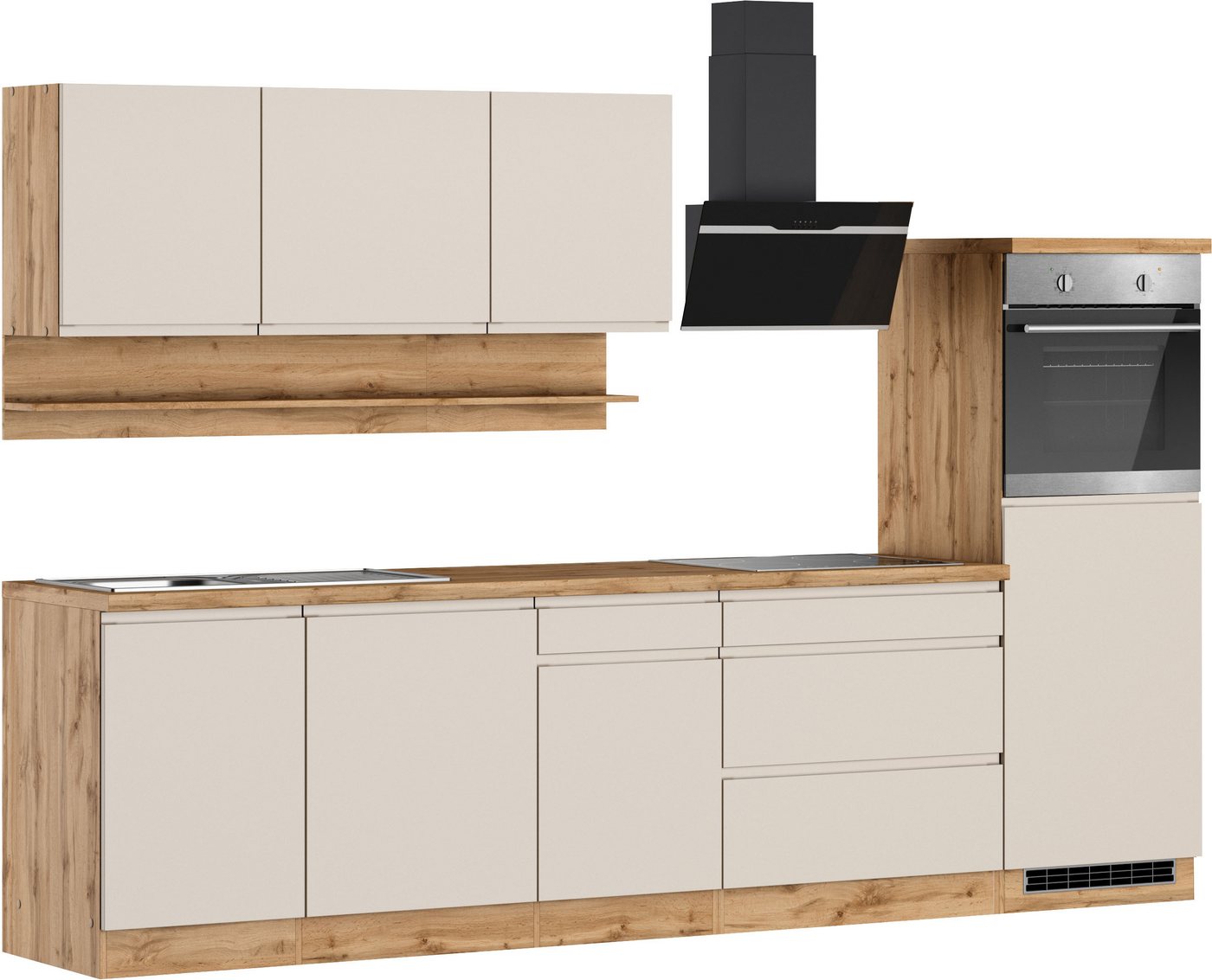 KOCHSTATION Küchenzeile KS-Virginia,neu in verbesserter Ausführung, Breite 300 cm, Soft-Close, wahlweise mit E-Geräten – Bild 5 von 5